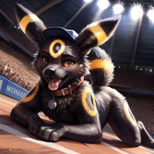  ((Umbreon)), , (()), anatomically correct, gaping ,in the center of the stadium, (wearing a Pokemon trainer's cap), public humiliation, in front of witnesses, in the crowd ,knot, dog , feet towards the viewer, lying with his paws towards the viewer, penetration, public indecency, ,sperm in , , , tears, scaredy boy, tongue, ready to , after , sweat, tired, collar, cute,, , presenting , , s,, raised tail, paws,, best quality, shaded, extreme detail, highly detailed, ultradetailed, intricate, realistic, detailed background, hi res, realistic, photography \(artwork\), (by kenket), by ross tran, by michael & inessa garmash, by pino daeni, by isvoc, by kiguri, 