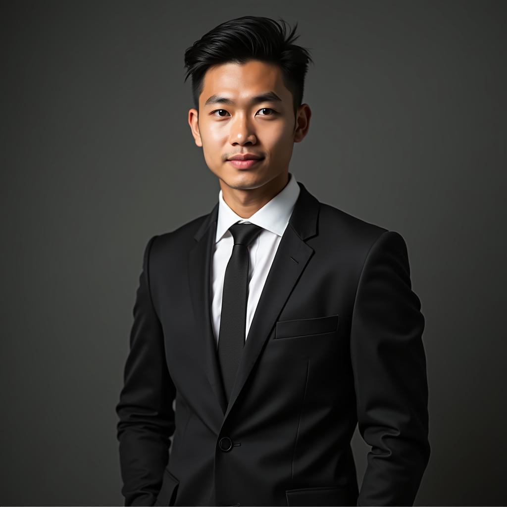  good quality, high quality, indonesian guy,20s,in a suit