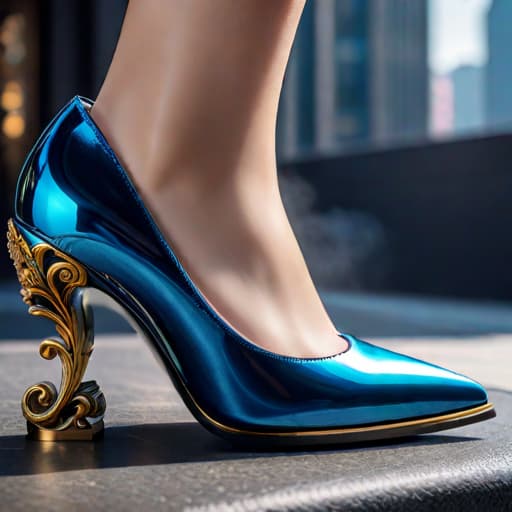  extraordinary shoes with ornate heels in the style of Balenciaga, Osamu Tezuka and Stan Lee, cinematic shot, intricate, photorealistic, artstation, realistic, 100 mm, photography, octane, high definition, depth of field, 8k hyperrealistic, full body, detailed clothing, highly detailed, cinematic lighting, stunningly beautiful, intricate, sharp focus, f/1. 8, 85mm, (centered image composition), (professionally color graded), ((bright soft diffused light)), volumetric fog, trending on instagram, trending on tumblr, HDR 4K, 8K