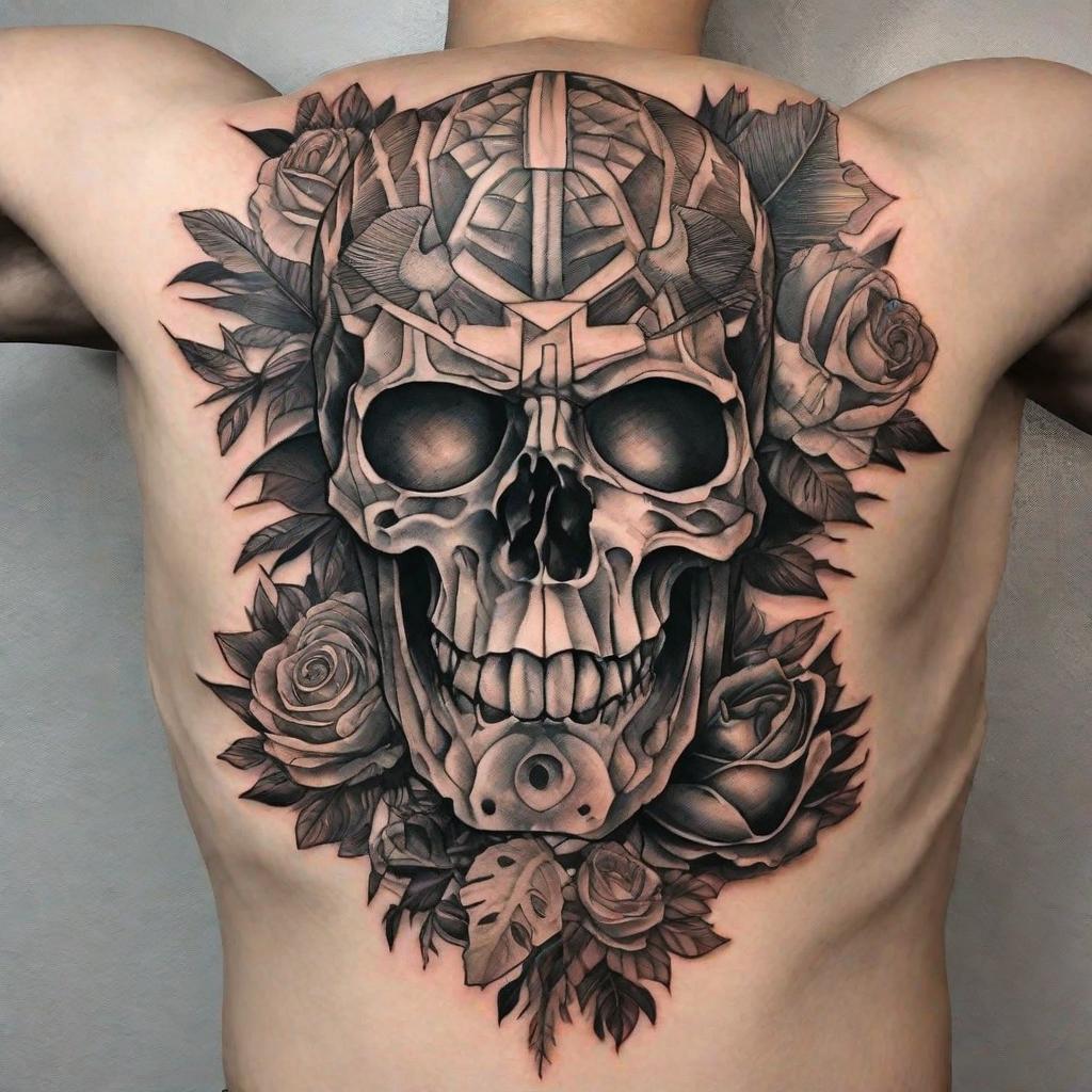  masterpiece, best quality, realism men chest tattoo