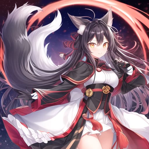  A suitable background for my avatar, the channel is called: Kitsune Rida. Night. Only my white tails are visible...