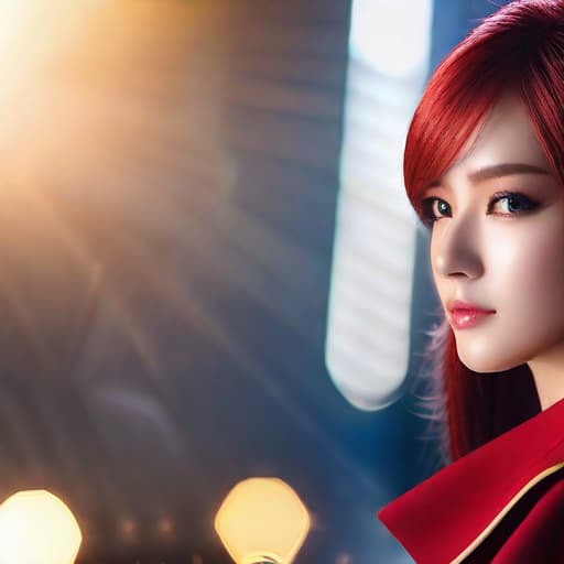  (masterpiece), best quality, high resolution, highly detailed, detailed background, perfect lighting, lens flare, fantasy, nature, 1girl, red hair, kpop idol, detailed face, face shot, close up, perfect face, detailed face, beautiful eyes, pretty face, (bright skin:1.3), idol,, ,,inserted toys, inflation , no clothes, no fat,, big hyperrealistic, full body, detailed clothing, highly detailed, cinematic lighting, stunningly beautiful, intricate, sharp focus, f/1. 8, 85mm, (centered image composition), (professionally color graded), ((bright soft diffused light)), volumetric fog, trending on instagram, trending on tumblr, HDR 4K, 8K