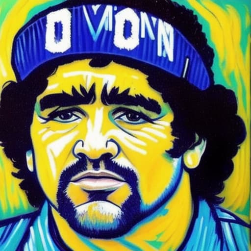  Maradona pintado por van Gogh