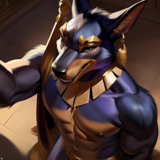  By chunie. Anubis getting fucked doggie style. Sobek. Full body., open eyes, digital art, masterpiece, 4k, fine details,