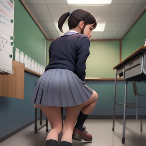  school girl pooping