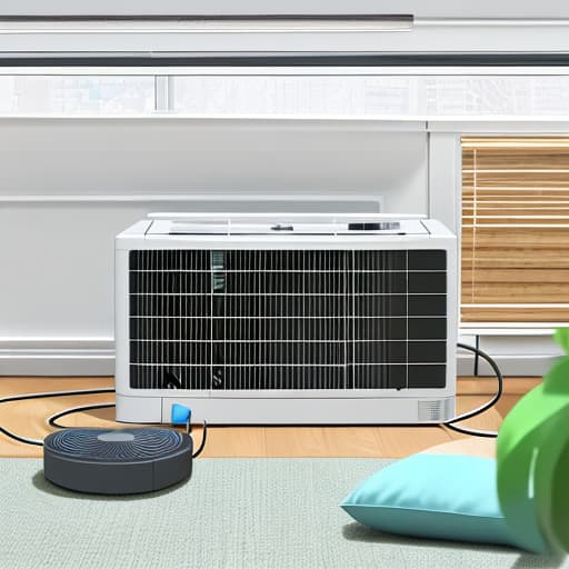  Generate a cartoon of an indoor air conditioner ，