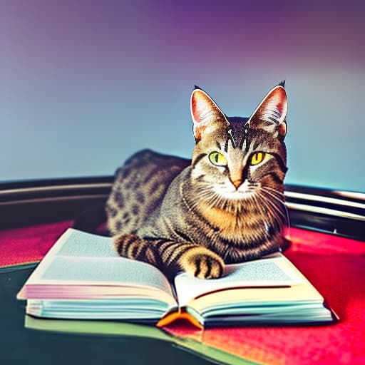 nvinkpunk Realistic image of a cat wearing headphones and reading glasses while riding a bus., wallpaper hyperrealistic, full body, detailed clothing, highly detailed, cinematic lighting, stunningly beautiful, intricate, sharp focus, f/1. 8, 85mm, (centered image composition), (professionally color graded), ((bright soft diffused light)), volumetric fog, trending on instagram, trending on tumblr, HDR 4K, 8K