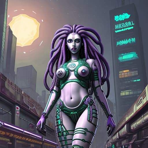  Medusa gorgona sci fi cyberpunk