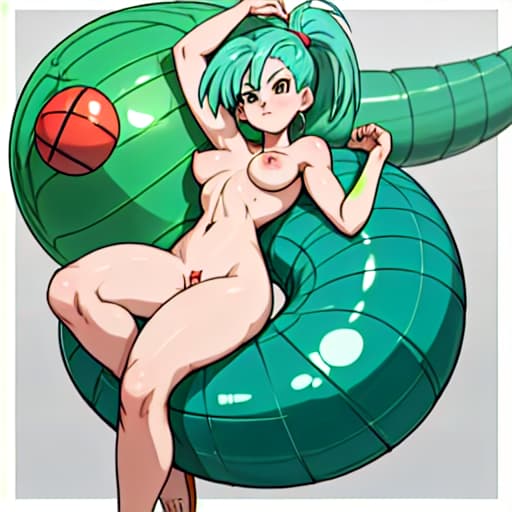  bulma de dragón ball completa mente desnuda cuerpo completo