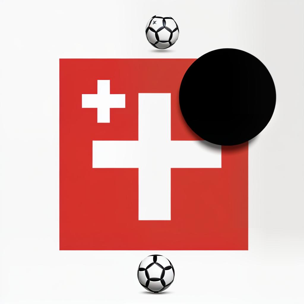  a switzerland flag design for European football league, vector art, on white background, best quality, masterpiece