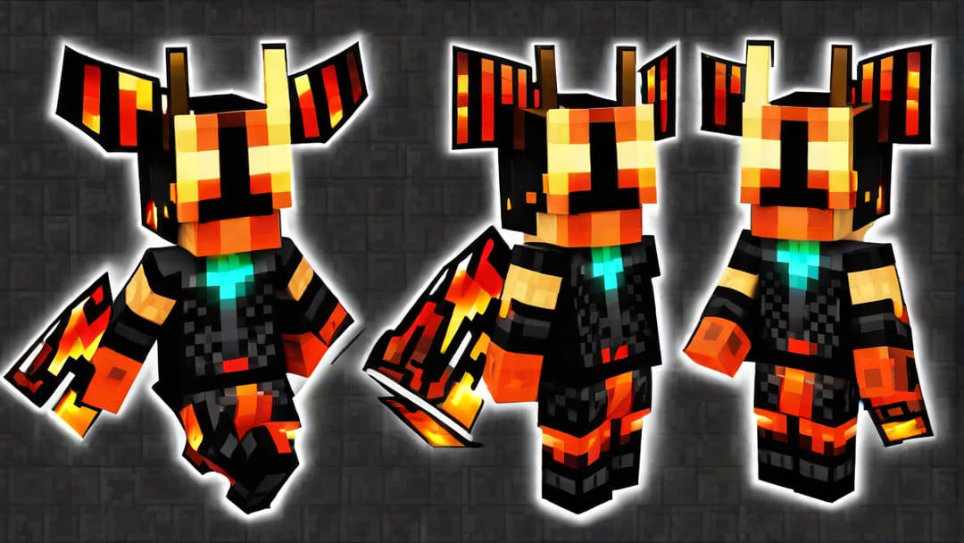  Design your very own "Helluva Boss Minecraft Skin" and unleash your creativity! Imagine a fearsome character from another dimension who has crossed over into the Minecraft realm. This otherworldly creature is a perfect blend of chaos, destruction, and style. Picture a fiery and menacing figure with glowing eyes, sharp horns, and an intimidating expression. Transform this character into a blocky Minecraft skin, capturing every intricate detail. Let your imagination run wild and bring this astonishing creature to life! hyperrealistic, full body, detailed clothing, highly detailed, cinematic lighting, stunningly beautiful, intricate, sharp focus, f/1. 8, 85mm, (centered image composition), (professionally color graded), ((bright soft diffused light)), volumetric fog, trending on instagram, trending on tumblr, HDR 4K, 8K