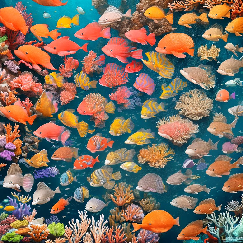  masterpiece, best quality, Most Beautiful in deep sea teeming with vibrant corals, diverse marine life, and enchanting underwater landscapes, full of corals, acrophore, small fishes, anemones, dolphin, various algaes, caves, colorful,all captured in stunning 8k resolution with intricate details.