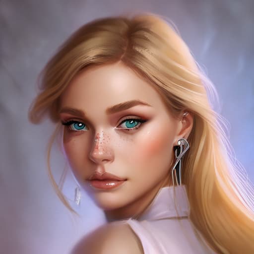 portrait+ style 🏩 blonde female face