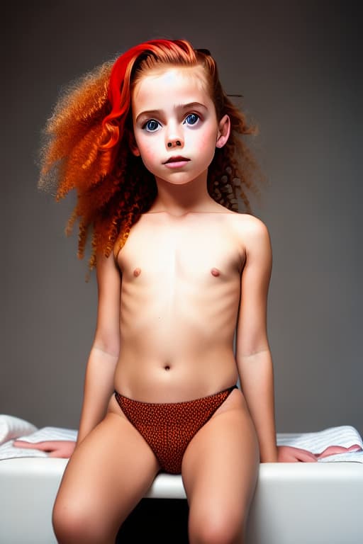 modelshoot style A amber haired youngest tiny  tween  wearing nothing sitting  in a gyno examination table with her    open and a  inside of her hairless 