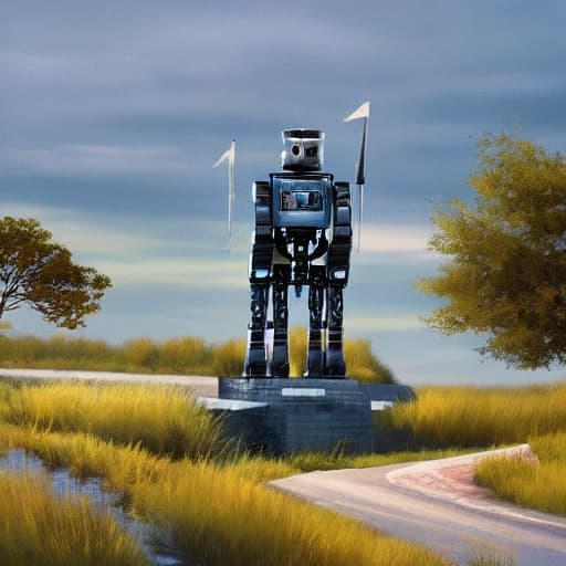  a robot making a thumbnails with suny background hyperrealistic, full body, detailed clothing, highly detailed, cinematic lighting, stunningly beautiful, intricate, sharp focus, f/1. 8, 85mm, (centered image composition), (professionally color graded), ((bright soft diffused light)), volumetric fog, trending on instagram, trending on tumblr, HDR 4K, 8K