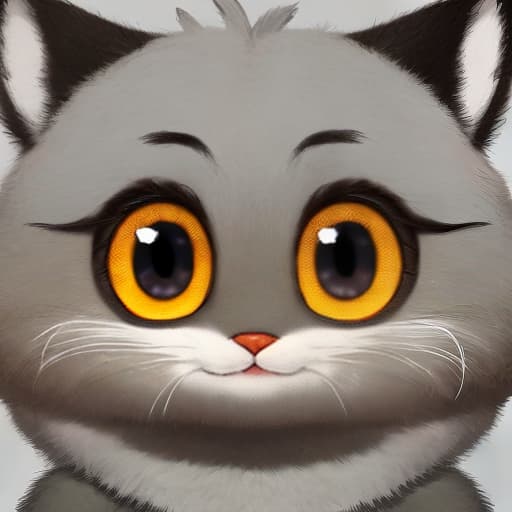  Big Eyes Small Nose Smile Round Face Furry Texture Ears Tail Vibrant Colors Emojis Action Background Accessories Simplified Lines Shading and Highlights Proportions，