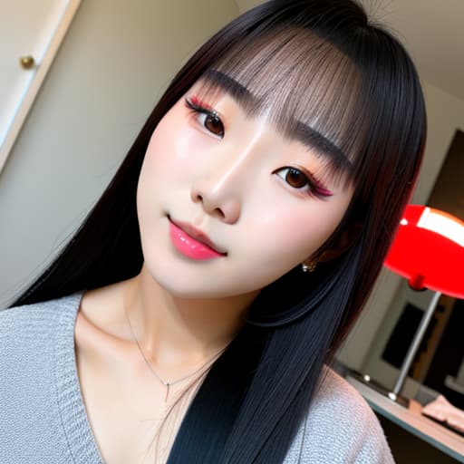  Korean girl doing makeup