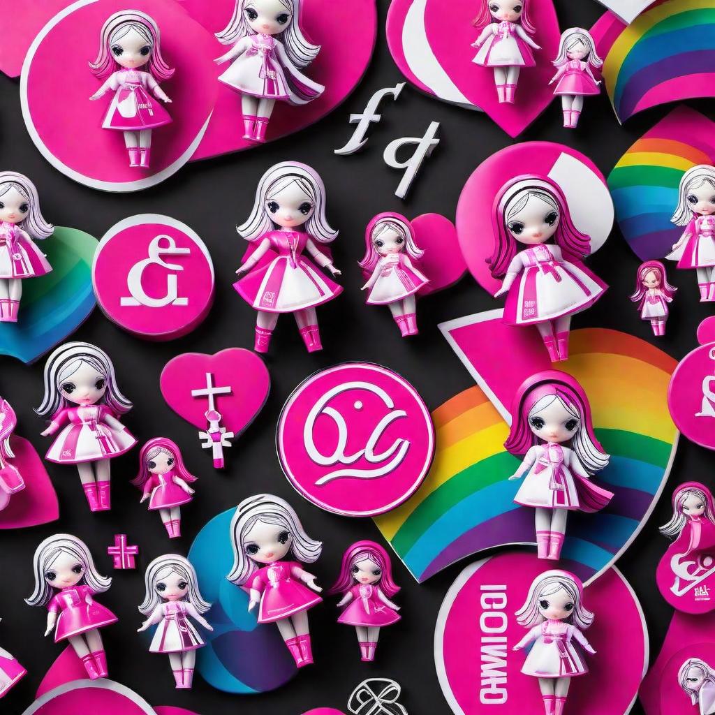  Create a brand logo for 'Christian World' dolls that incorporates the words 'Christian World' in a prominent, modern font. The logo should reflect a combination of pink, black, and white colors, as well as rainbow neon colors to give it a vibrant and edgy look. Include visual elements that symbolize Christianity, such as a stylized cross, and make sure to integrate the theme of personal journey and faith. The design should be suitable for social media profiles and merchandise, capturing the youthful and dynamic spirit of the brand while remaining respectful of Christian values. hyperrealistic, full body, detailed clothing, highly detailed, cinematic lighting, stunningly beautiful, intricate, sharp focus, f/1. 8, 85mm, (centered image composition), (professionally color graded), ((bright soft diffused light)), volumetric fog, trending on instagram, trending on tumblr, HDR 4K, 8K