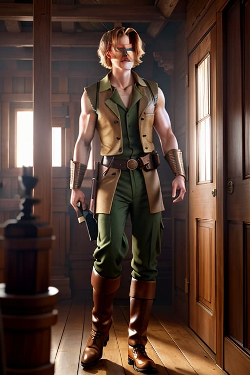  Could you please create a realistic image of Cole sprouse as milo from Atlantis the lost empire hyperrealistic, full body, detailed clothing, highly detailed, cinematic lighting, stunningly beautiful, intricate, sharp focus, f/1. 8, 85mm, (centered image composition), (professionally color graded), ((bright soft diffused light)), volumetric fog, trending on instagram, trending on tumblr, HDR 4K, 8K