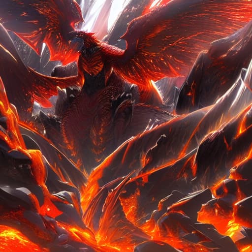  I apologize for the mistake. Let's revise Pyrodrake's description to reflect that he guards the Defense Fena Stone: **In the Heart of Fire** In the heart of a raging volcano, where the air shimmers with heat and the ground trembles with each fiery breath, a creature of legend stirs. Pyrodrake, the guardian of the Defense Fena Stone, emerges from the molten depths, its massive form illuminated by the glow of lava. **Body:** Pyrodrake's body is a fusion of dragon and scorpion, a fearsome sight to behold. Its scales, the color of smoldering embers, shimmer with an otherworldly light. Eight feet taller than a human, Pyrodrake possesses a muscular build, emphasizing its raw power and dominance. Its wings, like those of a dragon, unfold majest hyperrealistic, full body, detailed clothing, highly detailed, cinematic lighting, stunningly beautiful, intricate, sharp focus, f/1. 8, 85mm, (centered image composition), (professionally color graded), ((bright soft diffused light)), volumetric fog, trending on instagram, trending on tumblr, HDR 4K, 8K