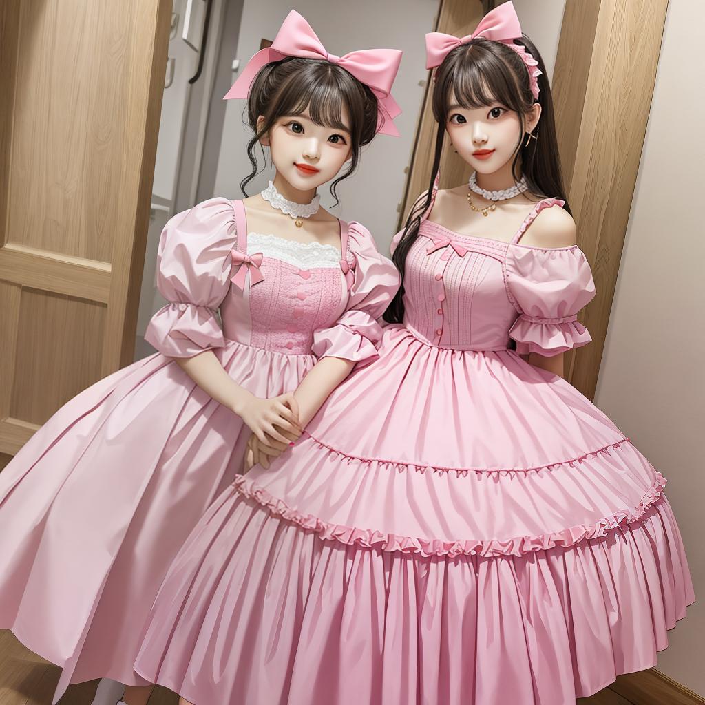  masterpiece, best quality,An outfit that will match with a pink bow,