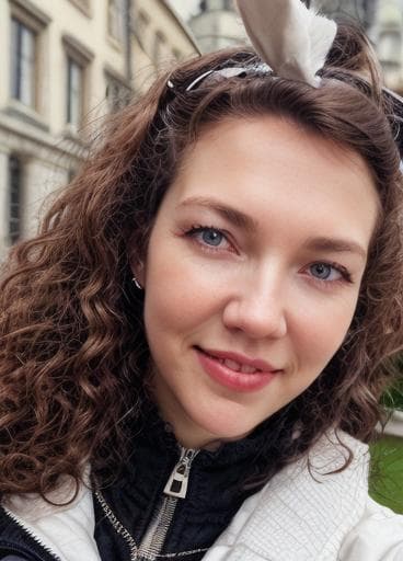 i am 25 years old woman with brown curly hair, hq, hightly detailed, 4k