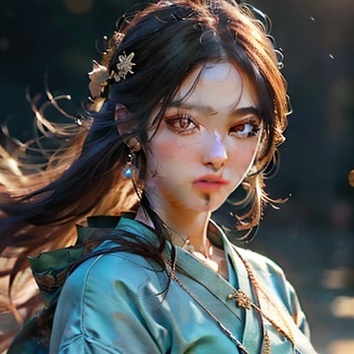  best quality, masterpiece, highres, 1girl,blush,(seductive smile:0.8),star shaped pupils,china hanfu,hair ornament,necklace, jewelry,Beautiful face,upon body, tyndall effect,photorealistic, dark studio, rim lighting, two tone lighting,(high detailed skin:1.2), 8k uhd, dslr, soft lighting, high quality, volumetric lighting, candid, Photograph, high resolution, 4k, 8k, Bokeh hyperrealistic, full body, detailed clothing, highly detailed, cinematic lighting, stunningly beautiful, intricate, sharp focus, f/1. 8, 85mm, (centered image composition), (professionally color graded), ((bright soft diffused light)), volumetric fog, trending on instagram, trending on tumblr, HDR 4K, 8K