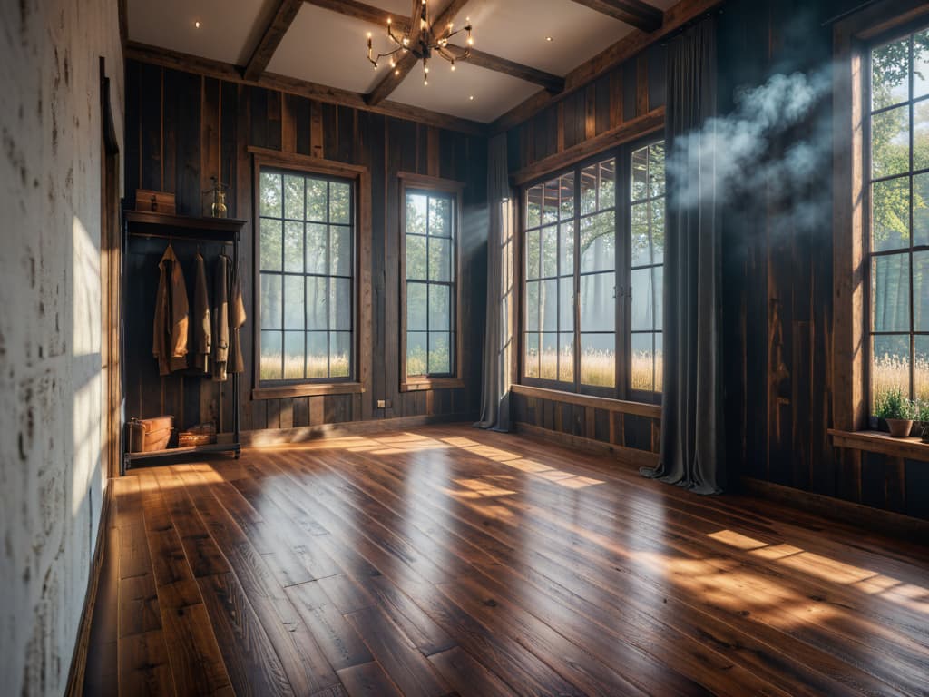  Rustic large L shape living room hyperrealistic, full body, detailed clothing, highly detailed, cinematic lighting, stunningly beautiful, intricate, sharp focus, f/1. 8, 85mm, (centered image composition), (professionally color graded), ((bright soft diffused light)), volumetric fog, trending on instagram, trending on tumblr, HDR 4K, 8K