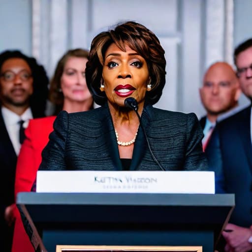  Rep. Maxine Waters Nominates Kristin Johnson for Treasury Role, Stirring Crypto Community hyperrealistic, full body, detailed clothing, highly detailed, cinematic lighting, stunningly beautiful, intricate, sharp focus, f/1. 8, 85mm, (centered image composition), (professionally color graded), ((bright soft diffused light)), volumetric fog, trending on instagram, trending on tumblr, HDR 4K, 8K