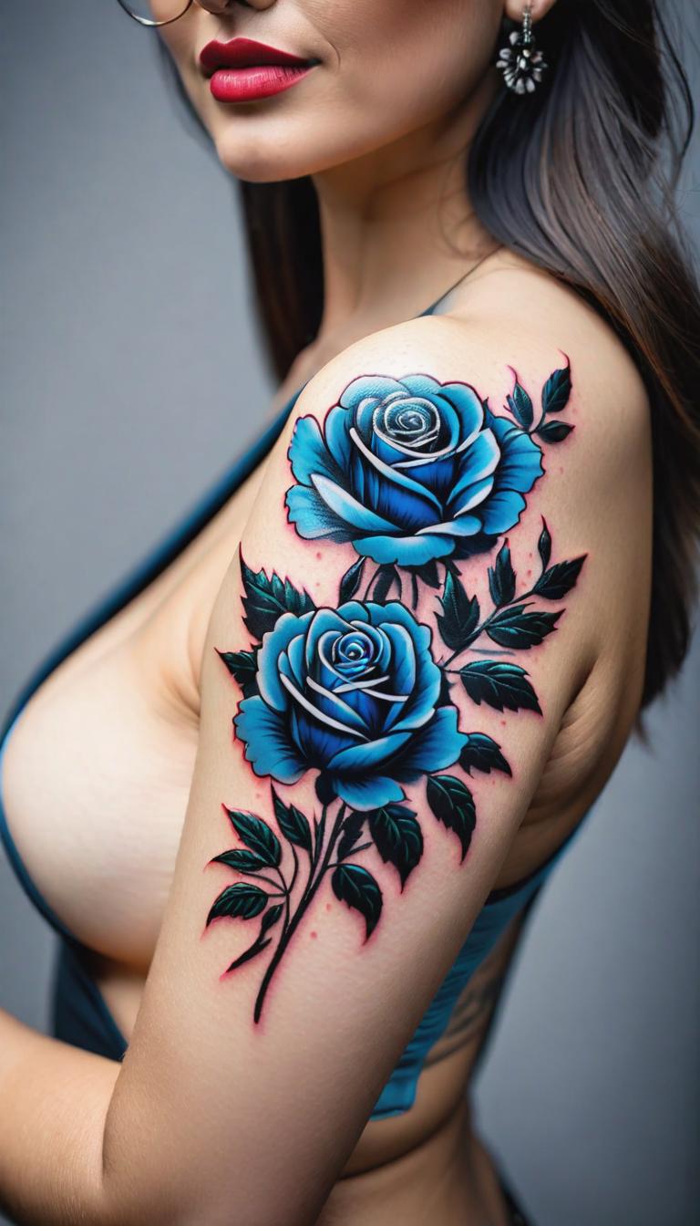  Minimalist tattoo style depiction of Blue roses , using simple and powerful black or grey lines on a light, solid color background. hyperrealistic, full body, detailed clothing, highly detailed, cinematic lighting, stunningly beautiful, intricate, sharp focus, f/1. 8, 85mm, (centered image composition), (professionally color graded), ((bright soft diffused light)), volumetric fog, trending on instagram, trending on tumblr, HDR 4K, 8K