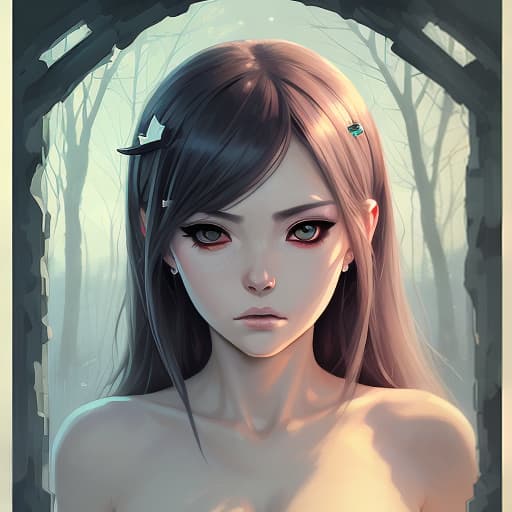  a comic potrait of a female necromamcer with big and cute eyes, fine face, realistic shaded perfect face, fine details. night setting. very anime style. realistic shaded lighting poster by ilya kuvshinov katsuhiro, magali villeneuve, artgerm, jeremy lipkin and michael garmash, rob rey and kentaro miura style, trending on art station