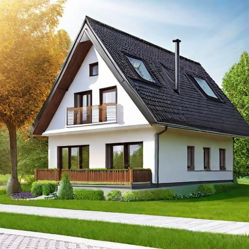  Use a nice german house as a background and show the three core competencies of the company as a graphic: Versicherung, Immobilien, Hausverwaltung.

Use a realistic style