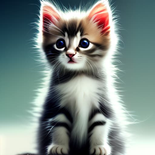 mdjrny-v4 style cute kitten