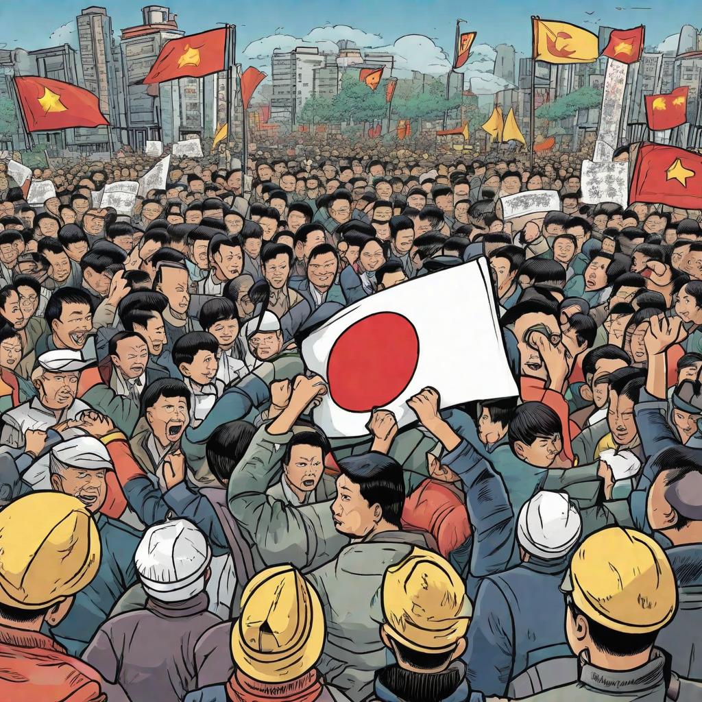  masterpiece, best quality, comic: The Beiyang government is increasingly concerned about the escalating protests. They tried to appease the public by issuing statements and making promises of reform, but these measures failed to calm the enthusiasm of the movement