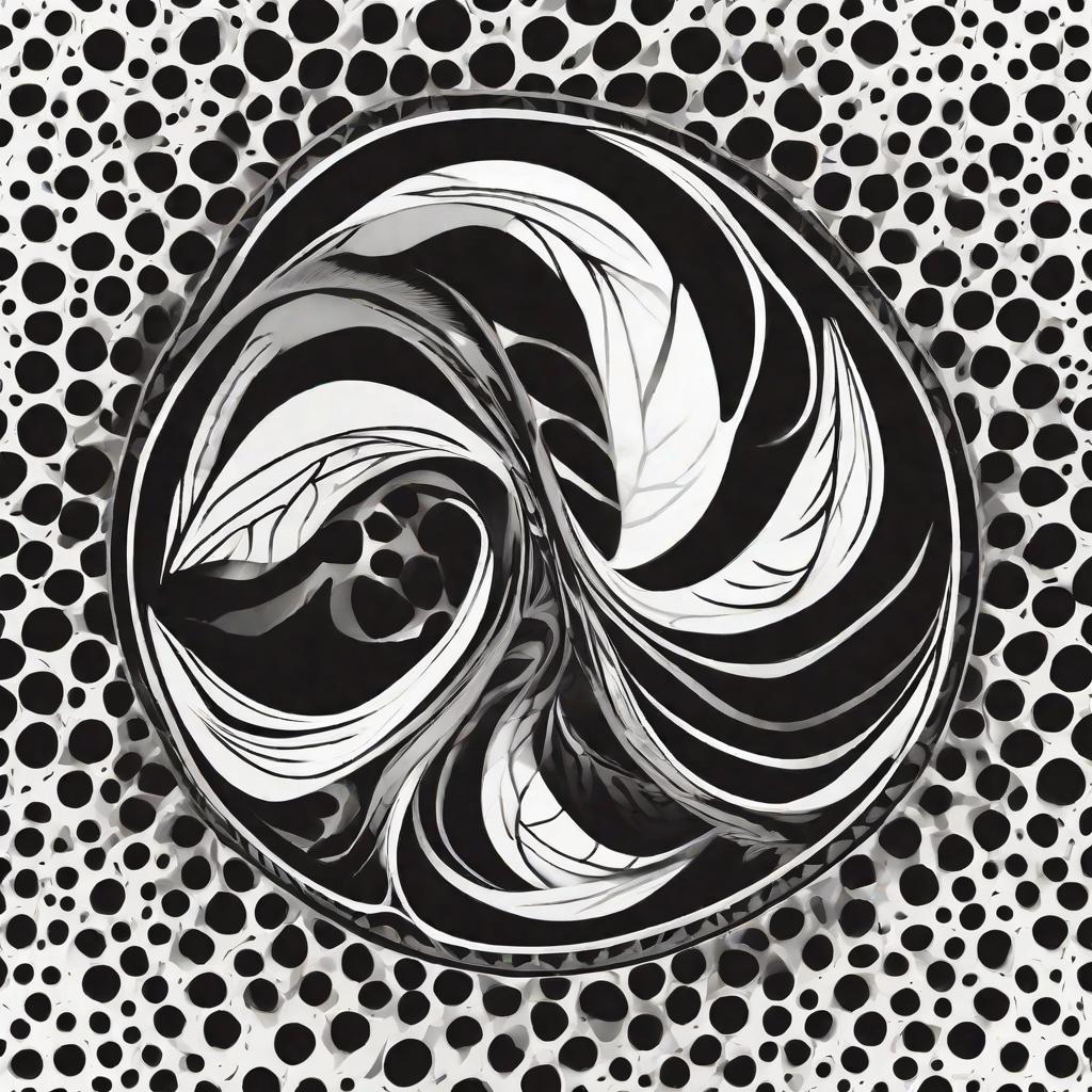  black&white scale Vector duotone graphic. very cute european white Olm in a circle design, geométric design, stunning, glowing, B&W, 3D realistic b&W engraving style,  HIGH CONTRAST