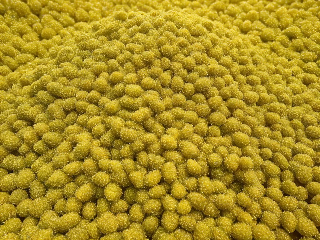  A closeup, ultradetailed image of a pile of fine, golden harina de garbanzos, with each tiny grain perfectly in focus, reflecting light to showcase its texture and quality. The grains are arranged in a neat, minimalist composition, creating a visually striking and appealing image for the article. hyperrealistic, full body, detailed clothing, highly detailed, cinematic lighting, stunningly beautiful, intricate, sharp focus, f/1. 8, 85mm, (centered image composition), (professionally color graded), ((bright soft diffused light)), volumetric fog, trending on instagram, trending on tumblr, HDR 4K, 8K