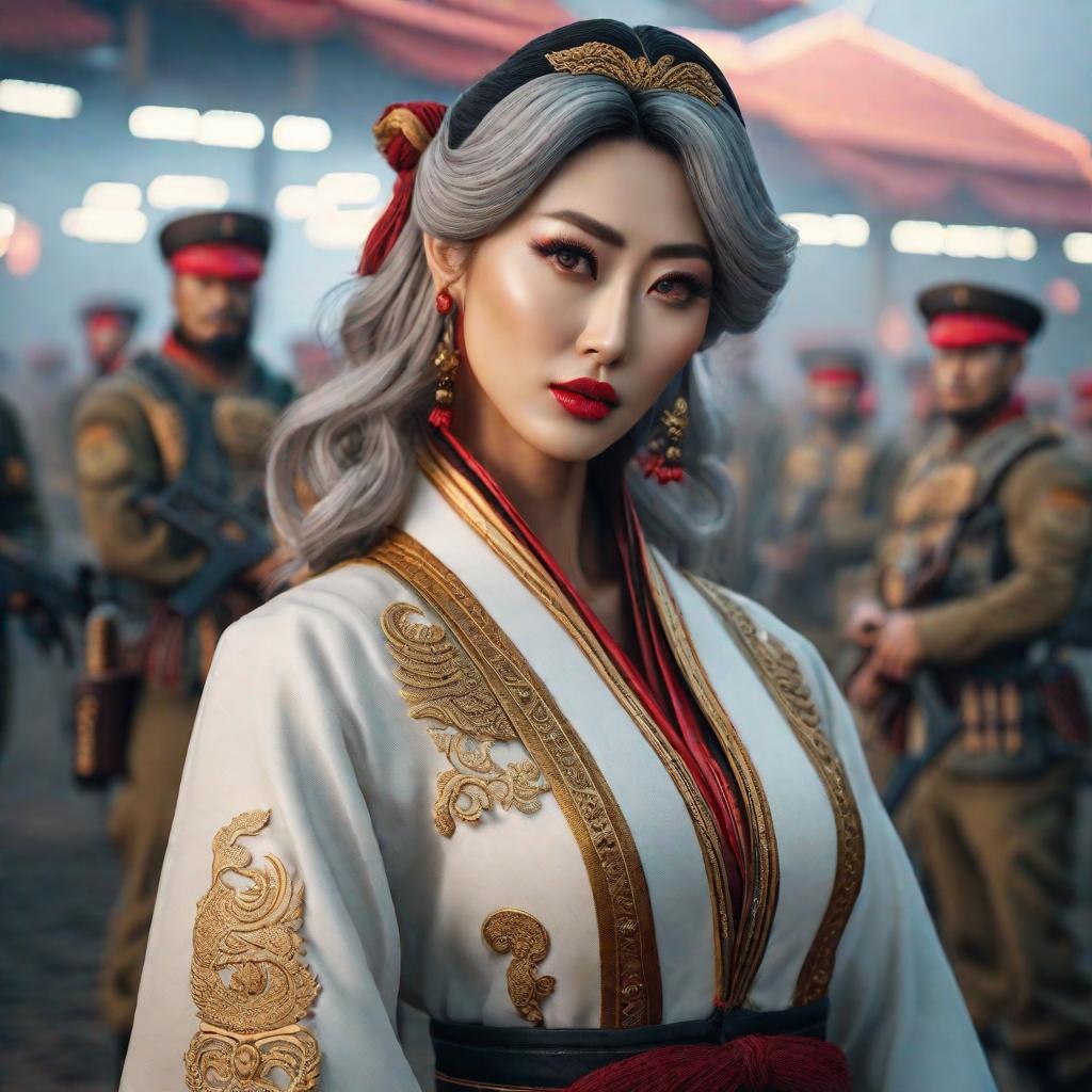  sanin inu army hyperrealistic, full body, detailed clothing, highly detailed, cinematic lighting, stunningly beautiful, intricate, sharp focus, f/1. 8, 85mm, (centered image composition), (professionally color graded), ((bright soft diffused light)), volumetric fog, trending on instagram, trending on tumblr, HDR 4K, 8K