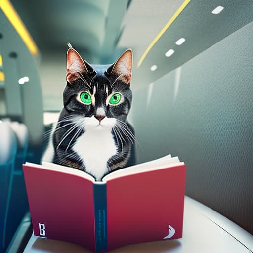 nvinkpunk Realistic image of a cat wearing headphones and reading glasses while riding a bus., wallpaper hyperrealistic, full body, detailed clothing, highly detailed, cinematic lighting, stunningly beautiful, intricate, sharp focus, f/1. 8, 85mm, (centered image composition), (professionally color graded), ((bright soft diffused light)), volumetric fog, trending on instagram, trending on tumblr, HDR 4K, 8K