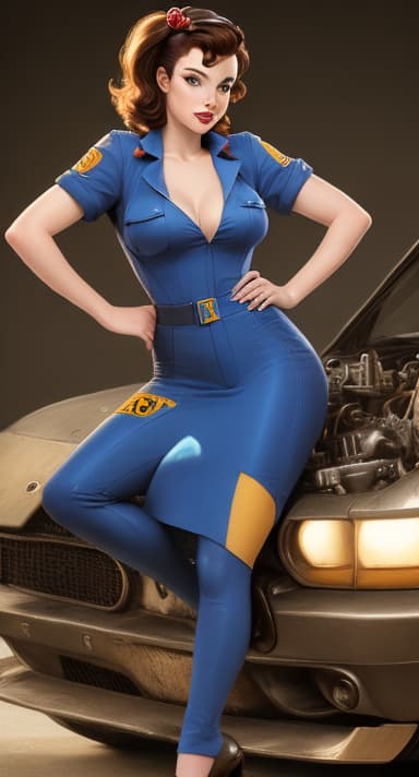  Gorgeous Irish Woman,Pin-up style,PROVOCATIVE Mechanic