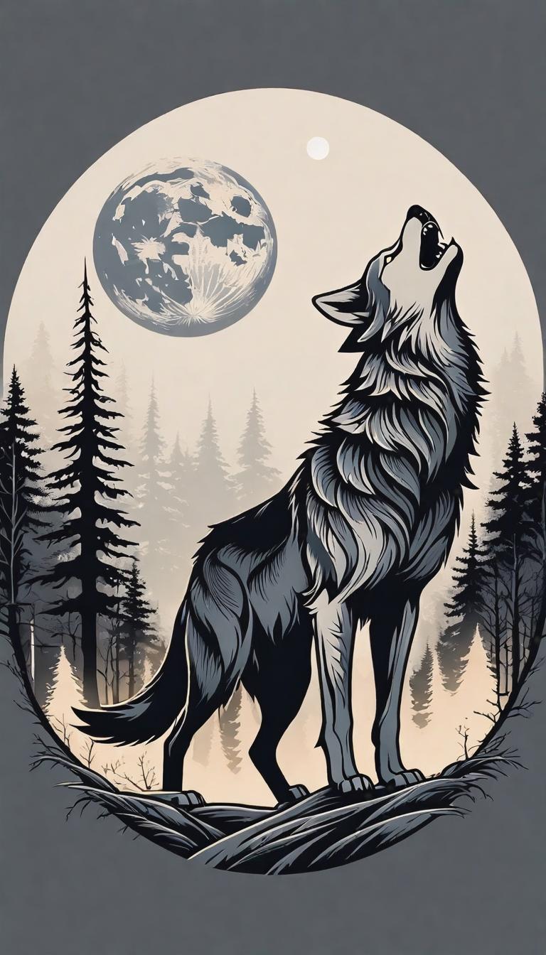  Minimalist tattoo style depiction of a wolf howling at the moon. Simple, powerful, black or grey lines on a light, solid color background., using simple and powerful black or grey lines on a light, solid color background. hyperrealistic, full body, detailed clothing, highly detailed, cinematic lighting, stunningly beautiful, intricate, sharp focus, f/1. 8, 85mm, (centered image composition), (professionally color graded), ((bright soft diffused light)), volumetric fog, trending on instagram, trending on tumblr, HDR 4K, 8K