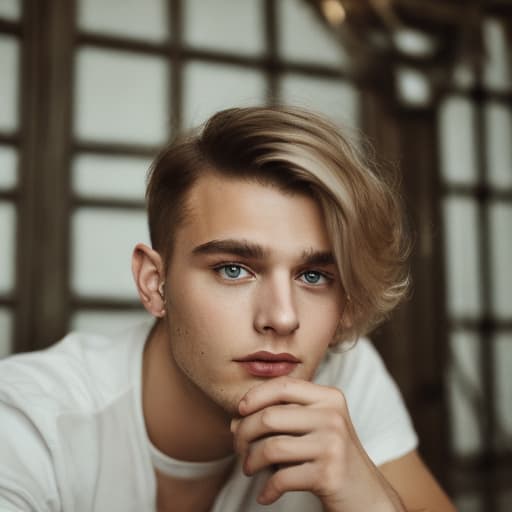 portrait+ style czech homosexual twink blonde very cute dude face