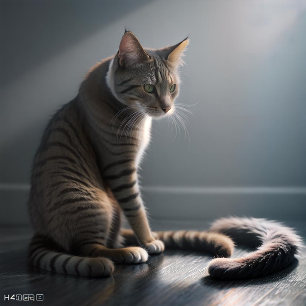  @PB_ImgGenBot Cat hyperrealistic, full body, detailed clothing, highly detailed, cinematic lighting, stunningly beautiful, intricate, sharp focus, f/1. 8, 85mm, (centered image composition), (professionally color graded), ((bright soft diffused light)), volumetric fog, trending on instagram, trending on tumblr, HDR 4K, 8K