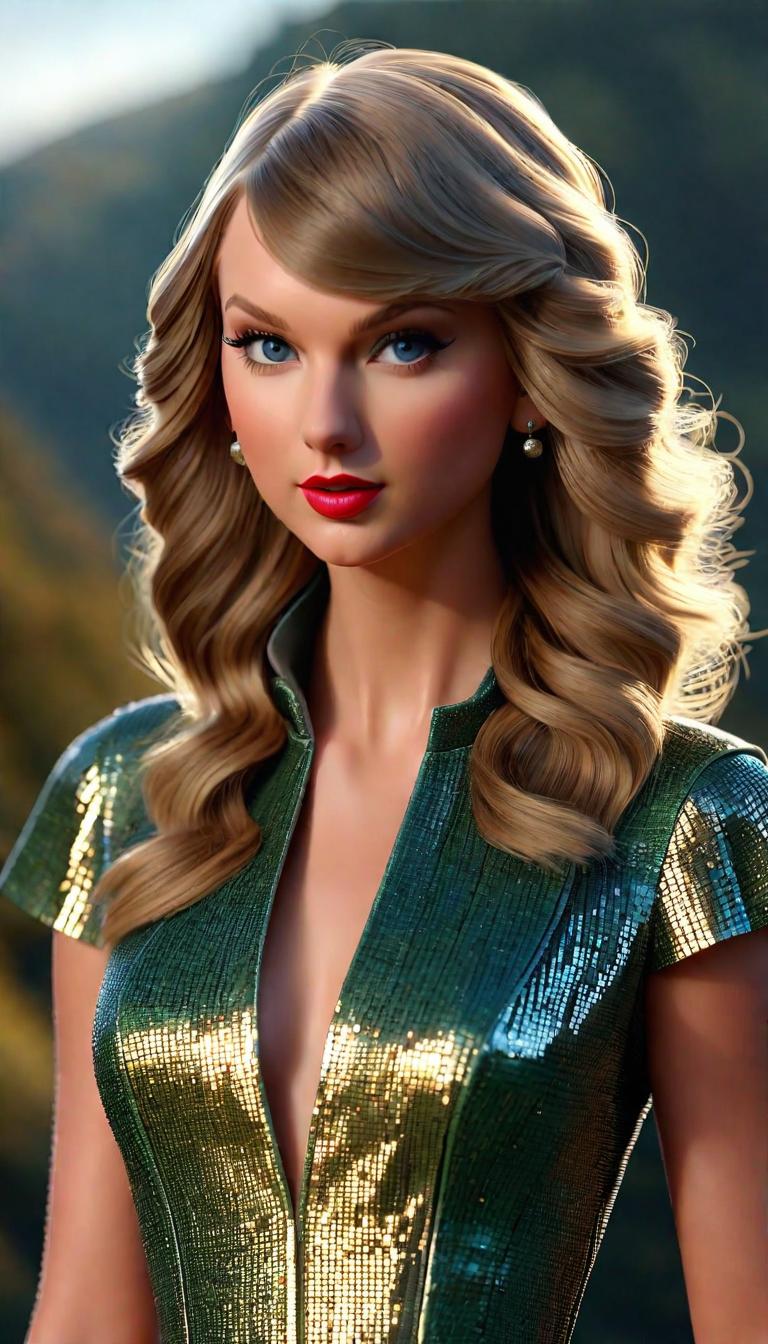  Professional 3D model of Taylor Swift . Rendered with Octane, the model is highly detailed,dramatic lighting. hyperrealistic, full body, detailed clothing, highly detailed, cinematic lighting, stunningly beautiful, intricate, sharp focus, f/1. 8, 85mm, (centered image composition), (professionally color graded), ((bright soft diffused light)), volumetric fog, trending on instagram, trending on tumblr, HDR 4K, 8K