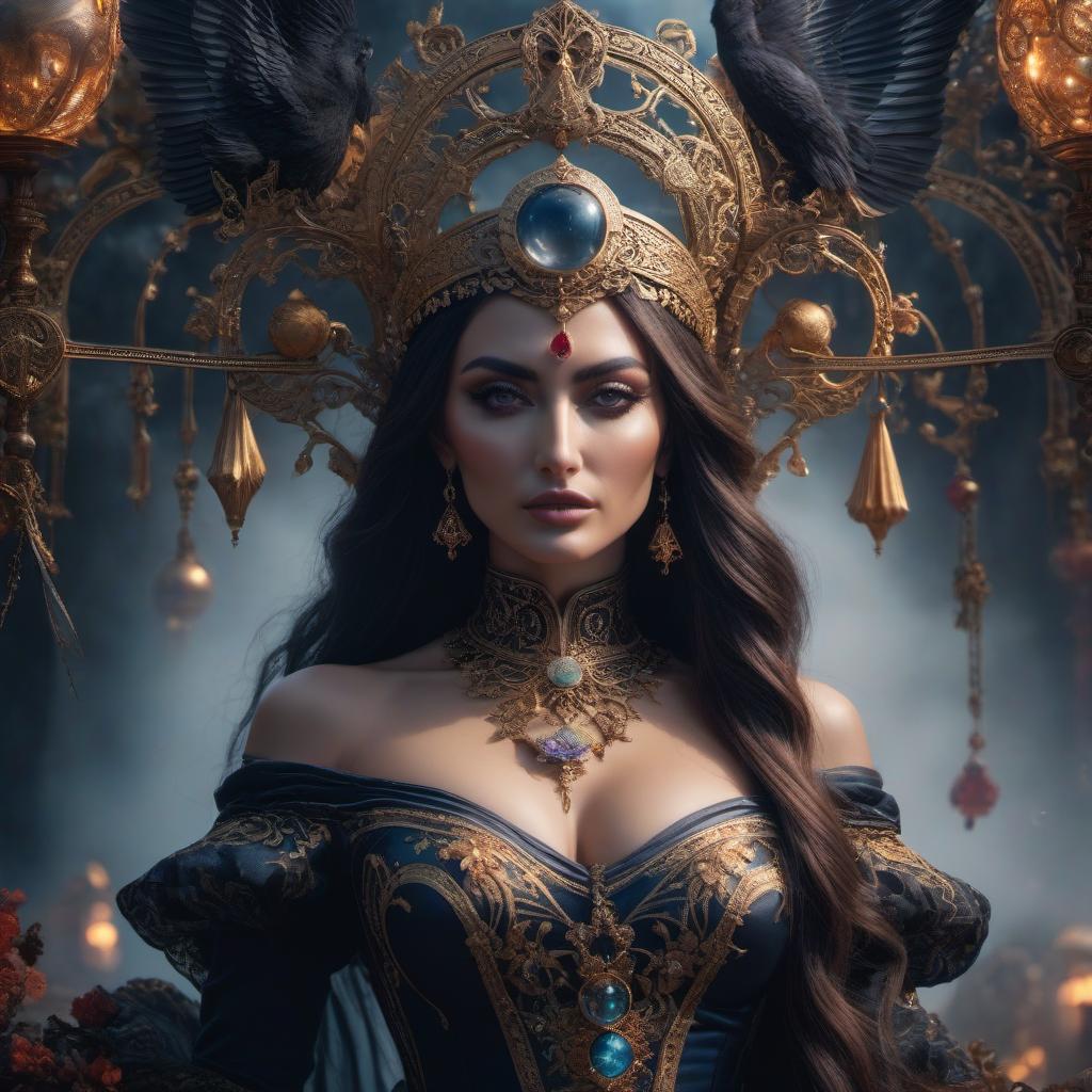  Arcana Power in Tarot hyperrealistic, full body, detailed clothing, highly detailed, cinematic lighting, stunningly beautiful, intricate, sharp focus, f/1. 8, 85mm, (centered image composition), (professionally color graded), ((bright soft diffused light)), volumetric fog, trending on instagram, trending on tumblr, HDR 4K, 8K