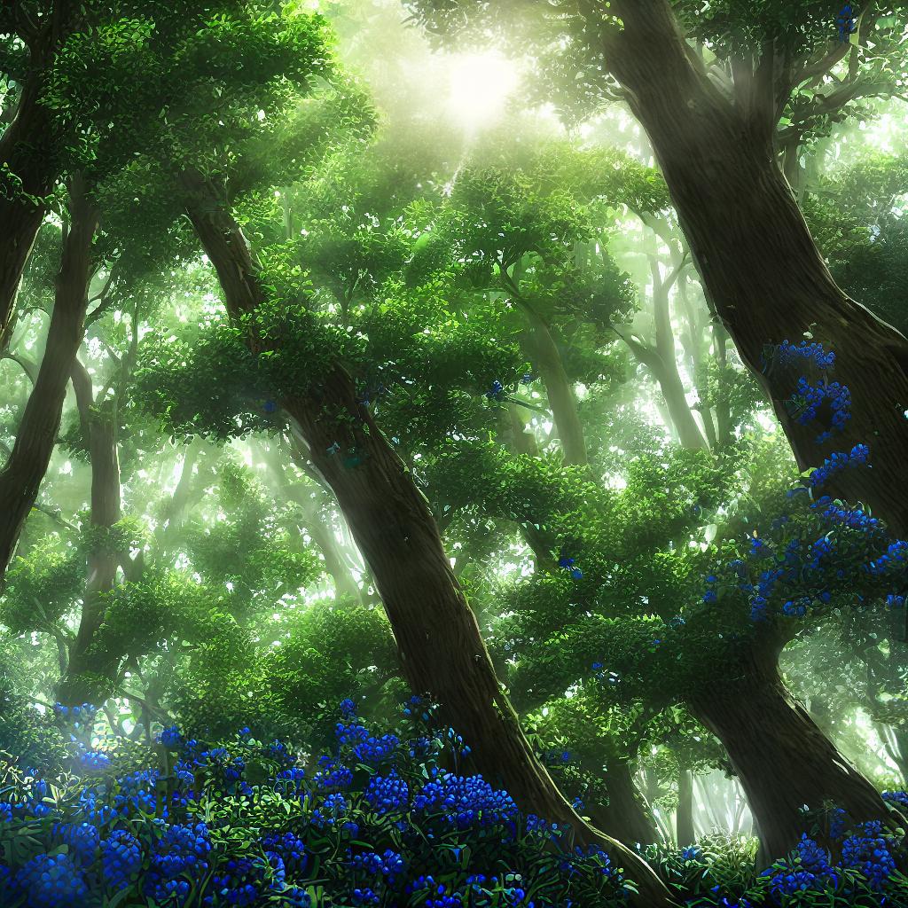  A (blueberry) in a forest, surrounded by (tall pine trees), (sunlight) filtering through the branches, creating (dappled patterns) on the ground, (lush green undergrowth) adding depth to the scene, all captured in a (masterpiece) with (((best quality))), 8k resolution, high detailed, and ultra-detailed. hyperrealistic, full body, detailed clothing, highly detailed, cinematic lighting, stunningly beautiful, intricate, sharp focus, f/1. 8, 85mm, (centered image composition), (professionally color graded), ((bright soft diffused light)), volumetric fog, trending on instagram, trending on tumblr, HDR 4K, 8K