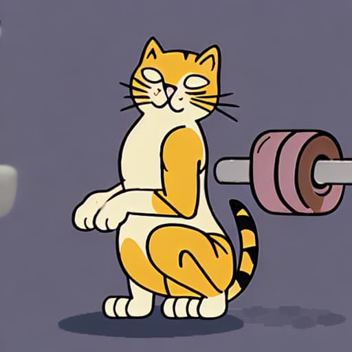  a cat with biceps 💪