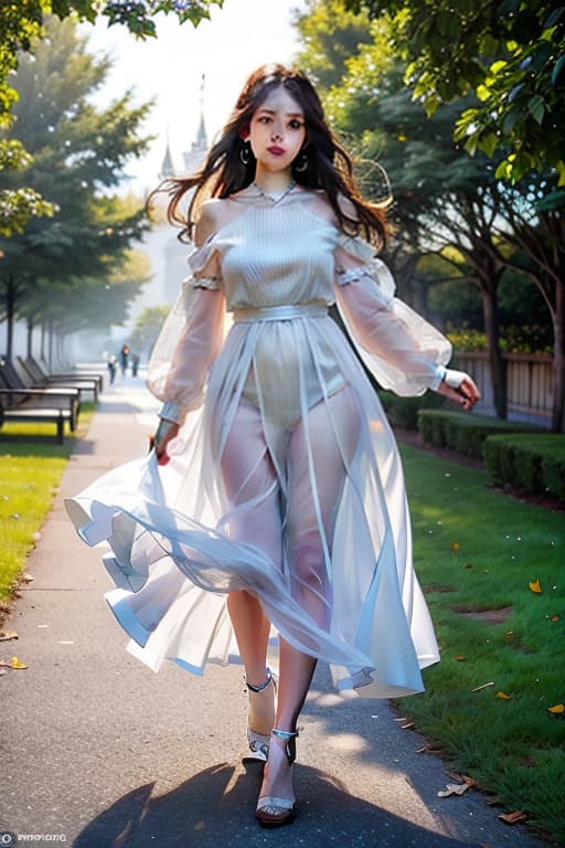  Photo realistic, poster, young woman, long hair blowing in the breeze, very detailed face, 4k, exposed ears, sunny day, park in the background hyperrealistic, full body, detailed clothing, highly detailed, cinematic lighting, stunningly beautiful, intricate, sharp focus, f/1. 8, 85mm, (centered image composition), (professionally color graded), ((bright soft diffused light)), volumetric fog, trending on instagram, trending on tumblr, HDR 4K, 8K