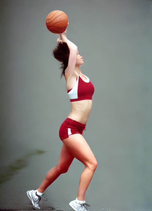 analog style Female Athletic Body,cropped Mohawk,
