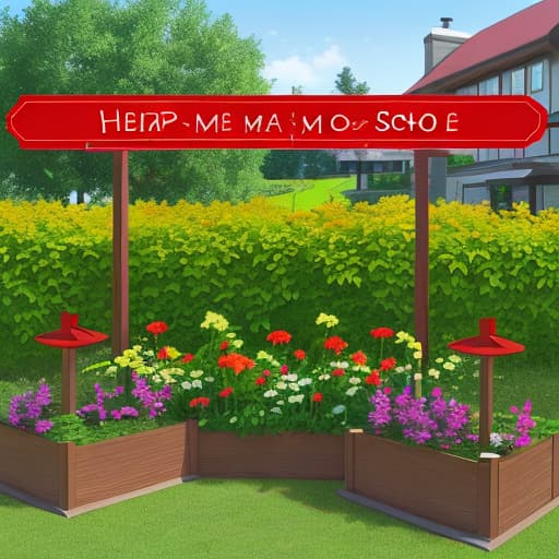  Help me design a name: red maple garden school planting base advertising display board,