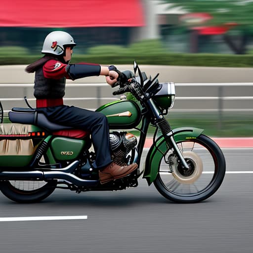  Chinese Qin armored soldiers driving modern motorcycles carrying rifles ，